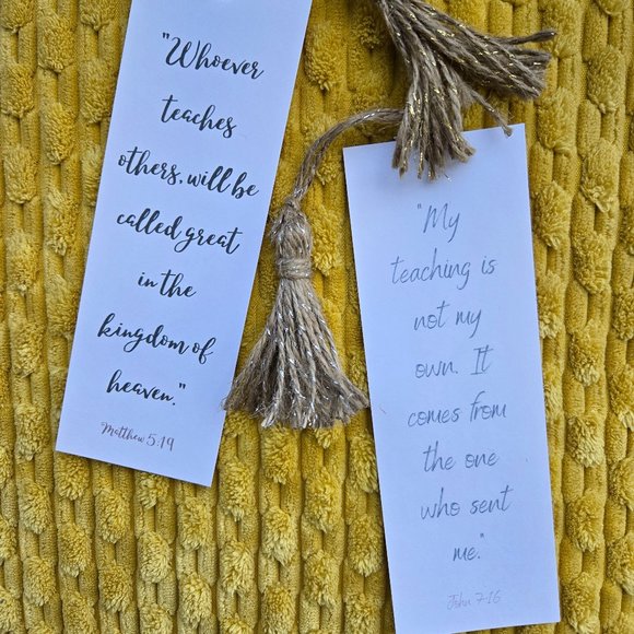 Other - Teacher Appreciation Bible Verse Bookmark | Foil Embossed Scripture Bookmark